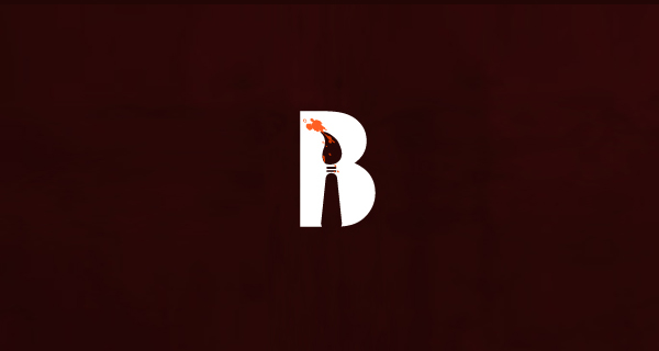 creative-single-letter-logo-designs-brown-brush